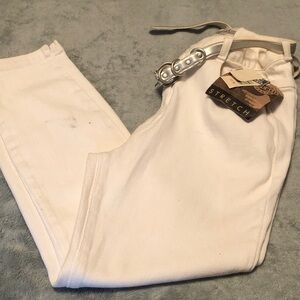 Women's White Stretch Jeggings